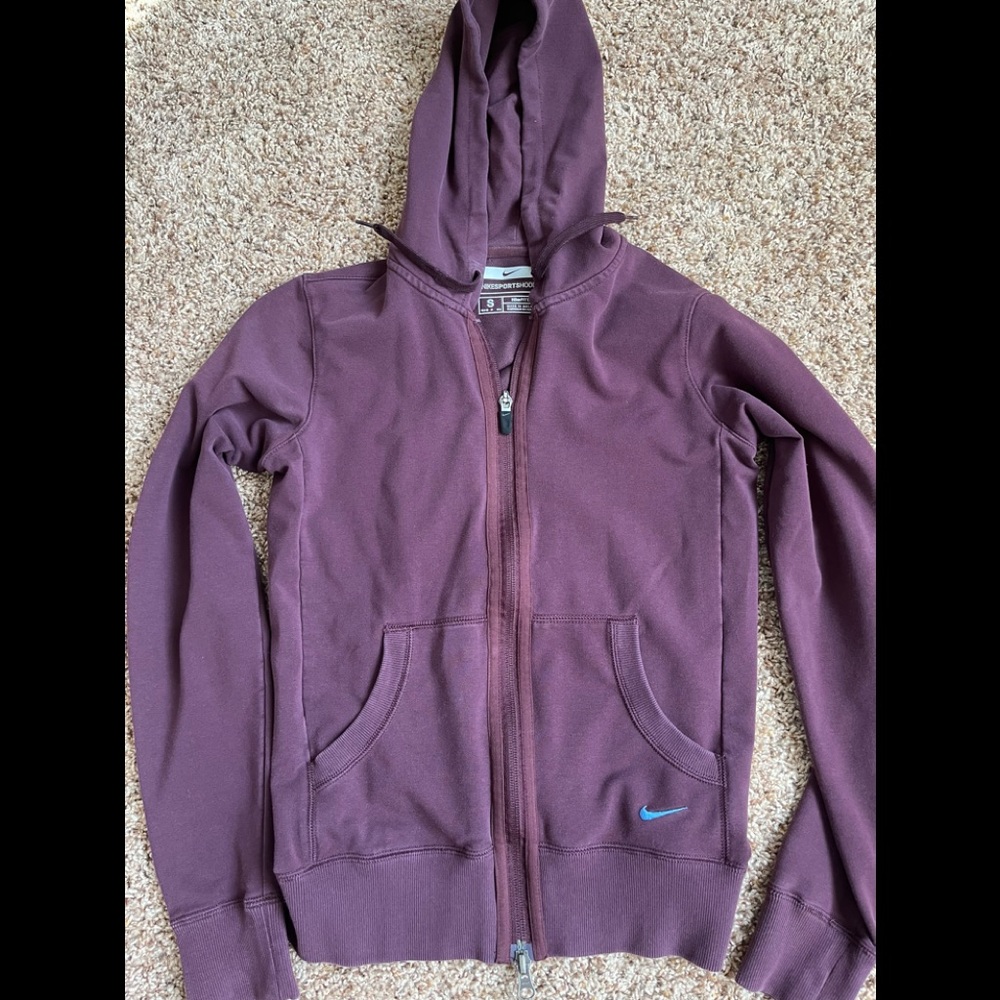 Nike Sport Hoody - maroon color, ladies S